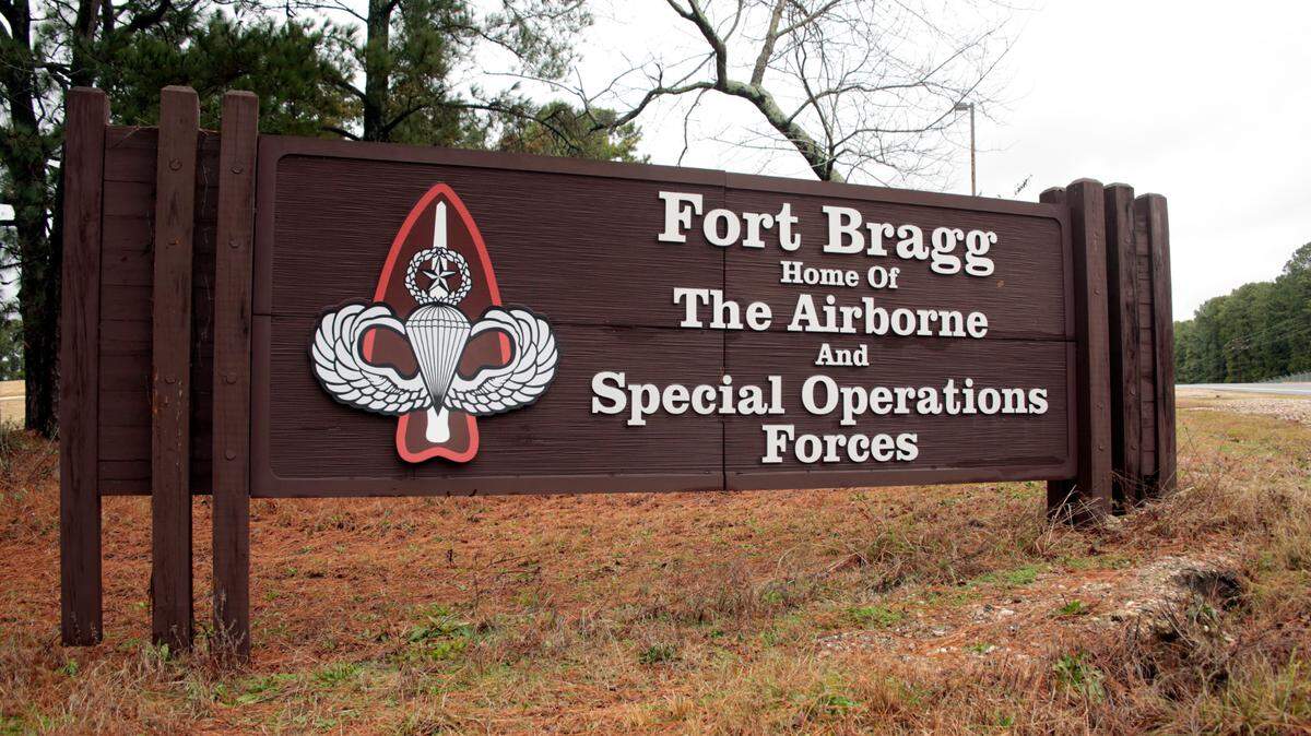 One soldier died and three others were hurt on Fort Bragg in North Carolina, officials said.