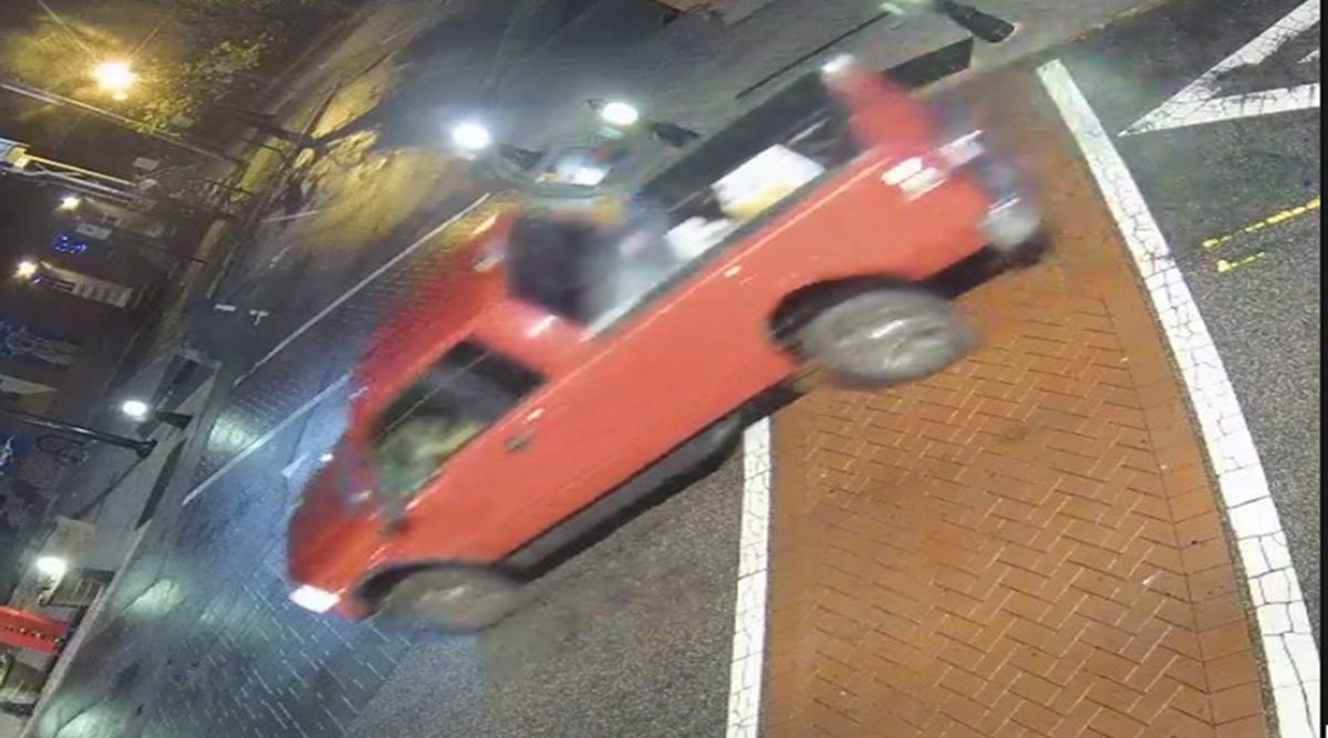 The Wake Forest Police Department is asking for help identifying the vehicle in this photo in relation to the removal of the little LGBTQ+ library.