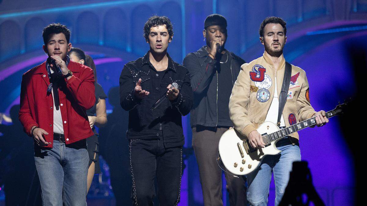 The Jonas Brothers bring their “Jonas 20: Greetings From Your Hometown Tour” to Raleigh, N.C.’s Lenovo Center, Wednesday night, Oct. 29, 2025.