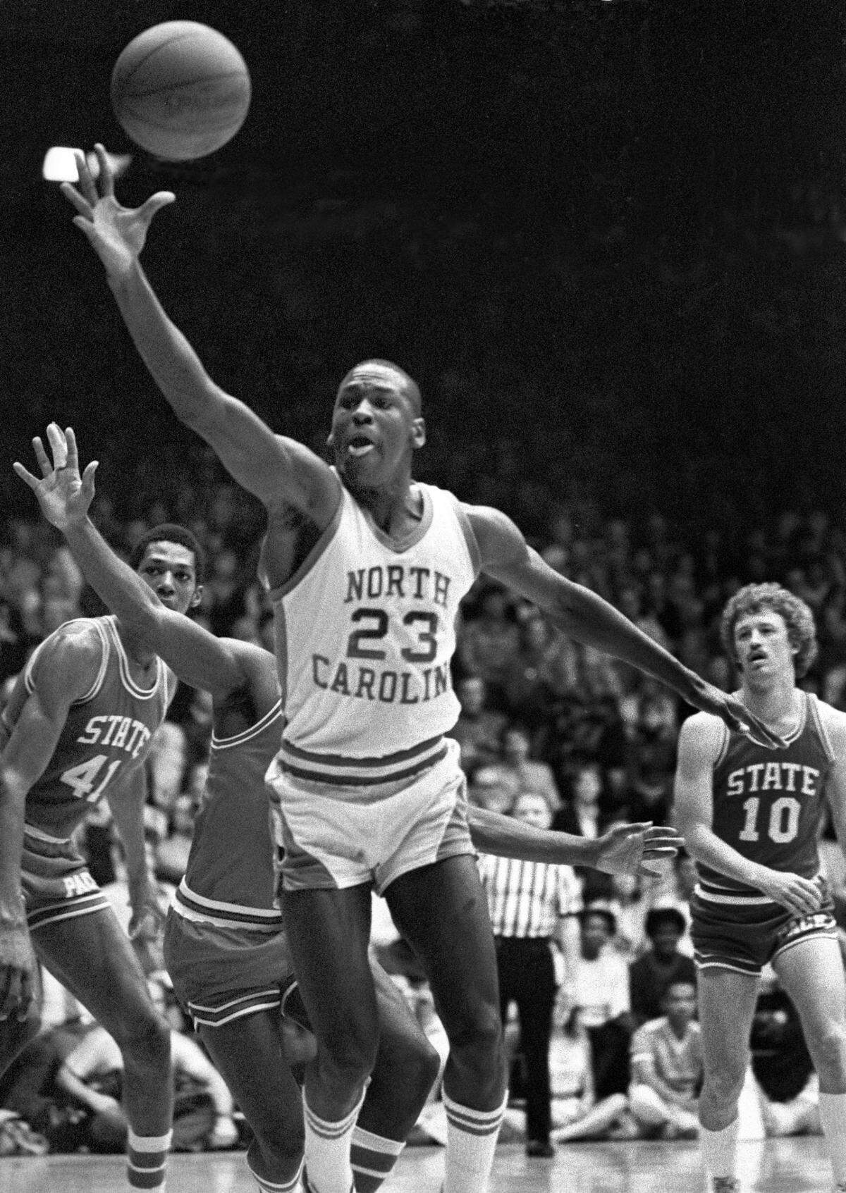 Even UNC’s Michael Jordan once wore the short shorts of the early 1980’s before helping make much longer shorts popular in the NBA.