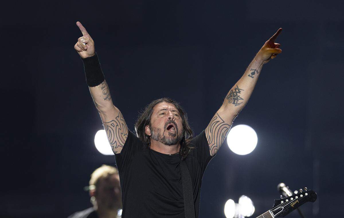 Dave Grohl and Foo Fighters in concert at Raleigh, N.C.’s Coastal Credit Union Music Park at Walnut Creek, Tuesday night, May 7, 2024.