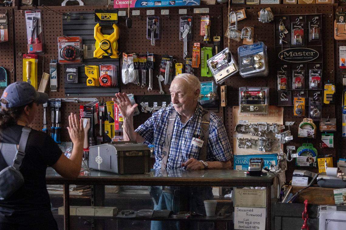 Jack Moore started working at D.E. Turner & Co. Hardware on Main Street in Mooresville in 1946 at the age of 15, Operating since 1899, the hardware store is the oldest business in Moorseville.