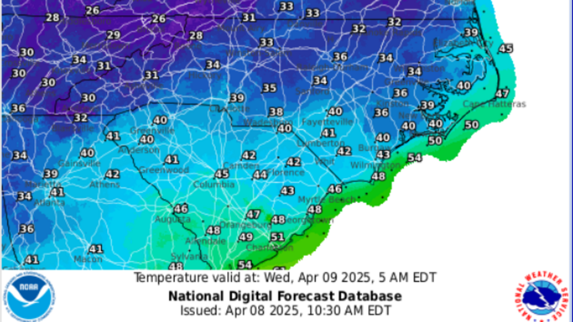 Freeze warning, cold temps in latest Raleigh NC forecast | Raleigh News ...