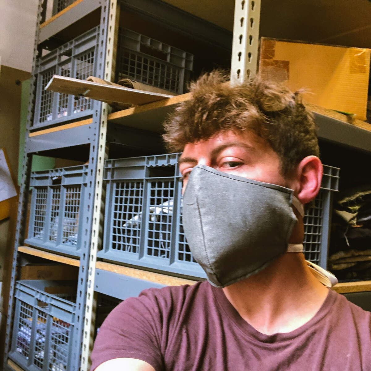 RALEIGH Denim + Workshop’s Victor Lytvinenko has worked on mask prototypes for the past 3 days. The company is now selling masks on their site and will be donating 2 masks for every one sold.