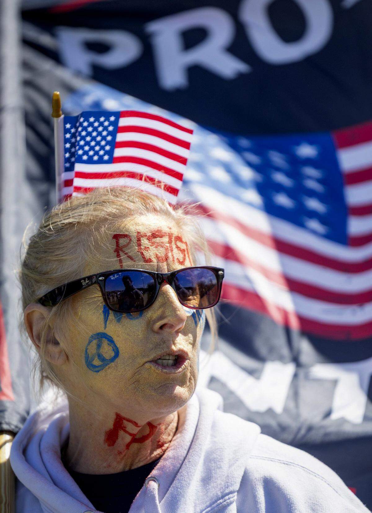 Hundreds of demonstrators line Capital Boulevard in Raleigh on Saturday, March 28, 2026, during a “No Kings” protest against President Donald Trump and his agenda. More than 70 cities and towns across North Carolina participated in nationwide protests Saturday.