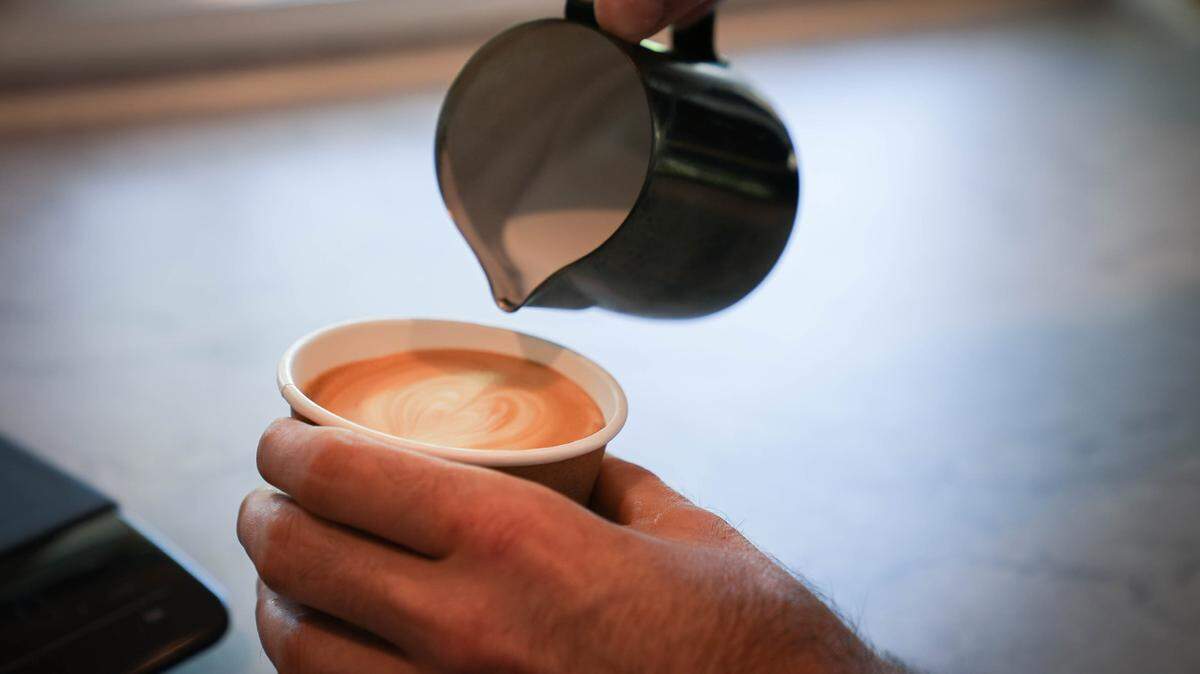 An espresso drink from Willow House Coffee, a new coffee shop opening near Dorothea Dix Park in downtown Raleigh.