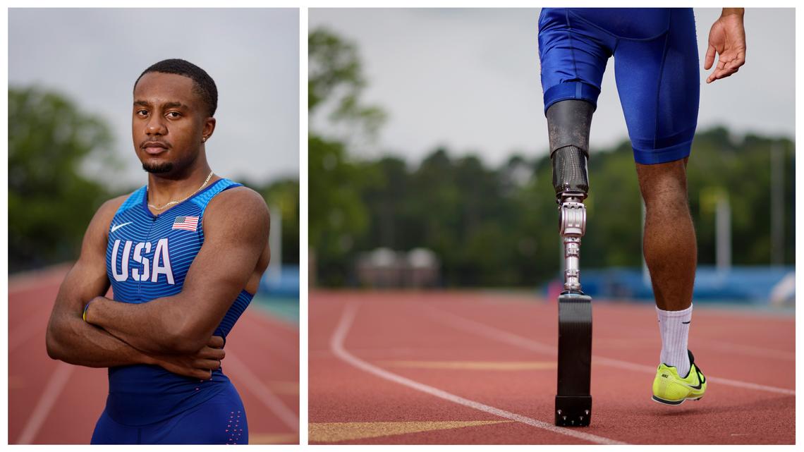 U.S. Paralympian Desmond Jackson poses for a portrait in Durham, NC on June 7, 2019.