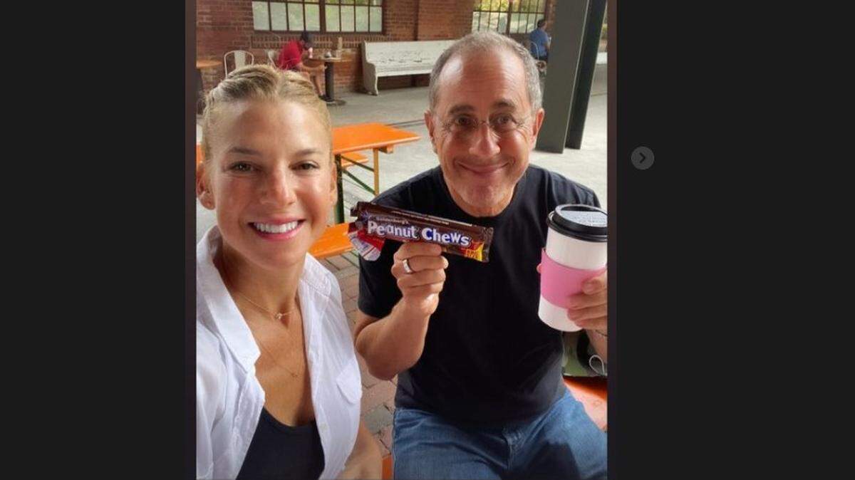 Jessica Seinfeld, left, and Jerry Seinfeld are photographed in Durham, North Carolina, Aug. 18, 2021.