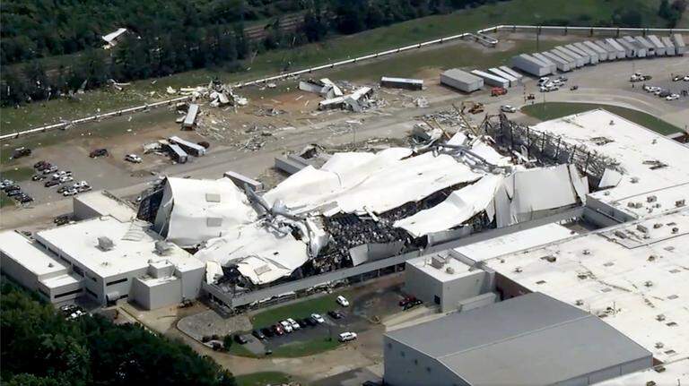 Tornado severely damages Pfizer plant in Rocky Mount, NC