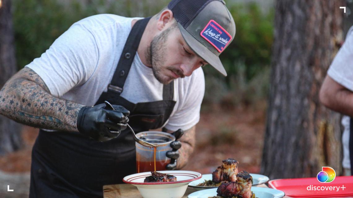 Raleigh’s Jake Wood is opening his first restaurant, Lawrence Barbecue, this spring. Recently, Wood competed in the new Discover+ streaming series Moonshiners: Smoke Ring.