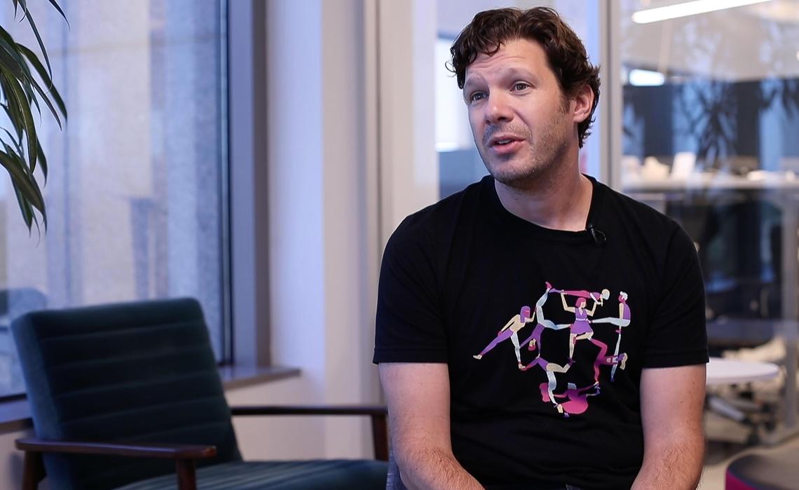 Todd Olson talks about Pendo’s humble beginnings as a small start-up and the keys to their success during an interview on Friday, October 11, 2019 in Raleigh, N.C.