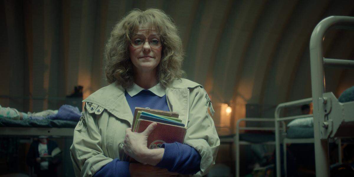 Hope Hynes Love as Miss Harris in Stranger Things: Season 5.