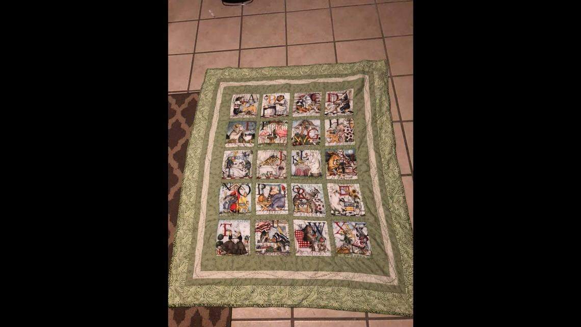 A handmade quilt that flew more than 10 miles during this week’s deadly tornado has found its way back home, thanks to social media.