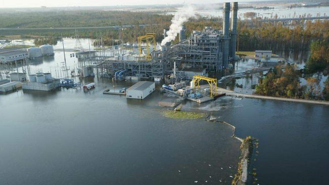 Flooding has forced Duke Energy to shut down its natural gas power plant at the L.V. Sutton plant near Wilmington. The company says it’s possible that coal ash from the ash dumps on the site have spilled into the Cape Fear River.