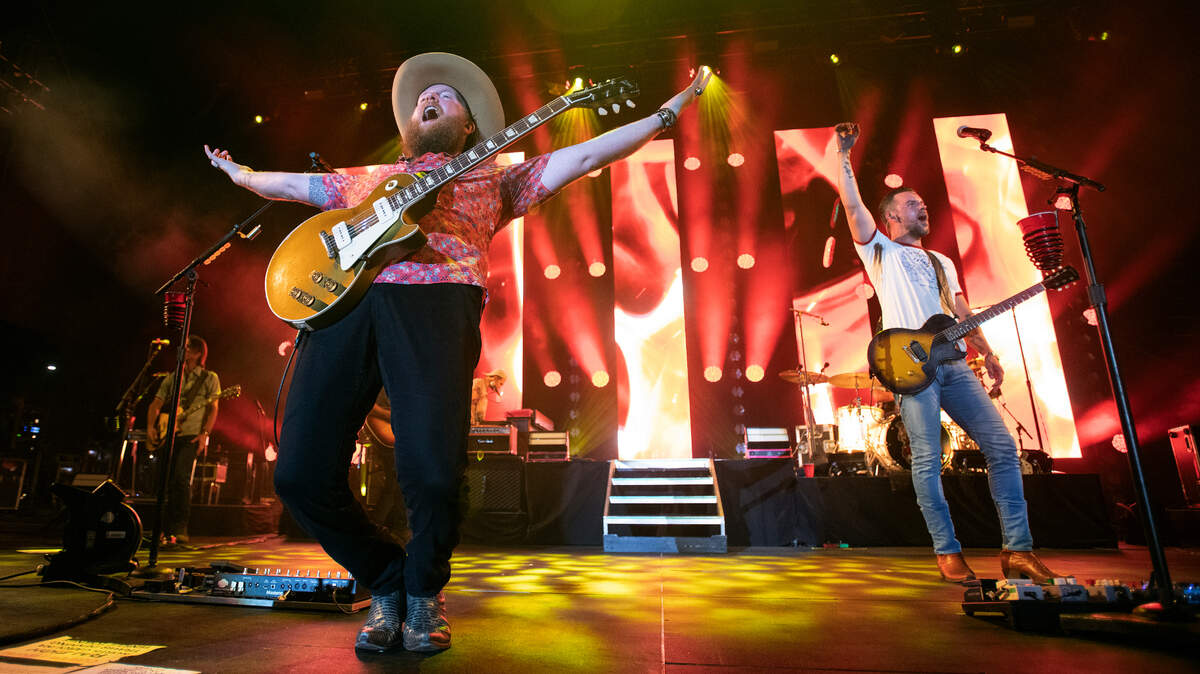 The Brothers Osborne, shown performing in Raleigh, N.C., in August, are returning to touring this summer — including a stop at Wave in Wichita on Thursday.
