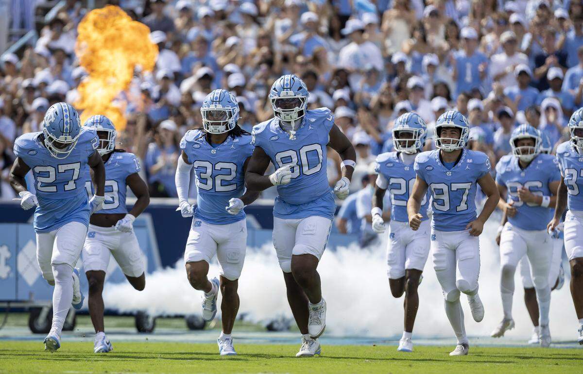 The Tar Heels enter Kenan Stadium for their game against Richmond on Saturday, September 13, 2025 in Chapel Hill, N.C