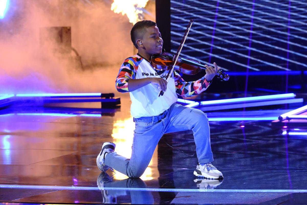 Tyler Butler-Figueroa of Raleigh, NC, performs on the Sept. 17 episode of “America’s Got Talent” on NBC.
