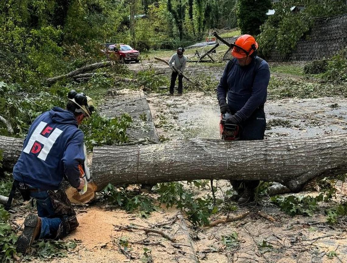 Firefighters from the Orange Rural Fire Department arrived in Western North Carolina on Sept. 28 with a brush truck able to navigate narrow roads, rough terrain and tight spaces. The four-man crew will stay through Oct. 6, helping to clear roads and debris.