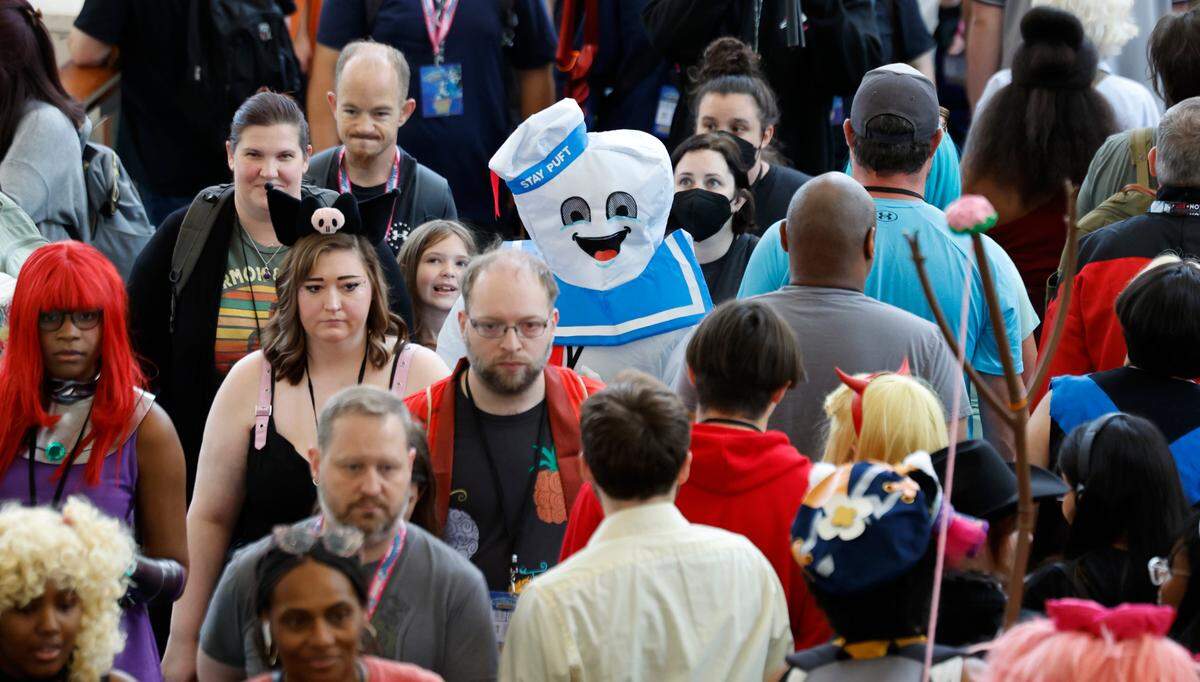 Thousands pack the Raleigh Convention Center during GalaxyCon Raleigh on Saturday, July 27, 2024.