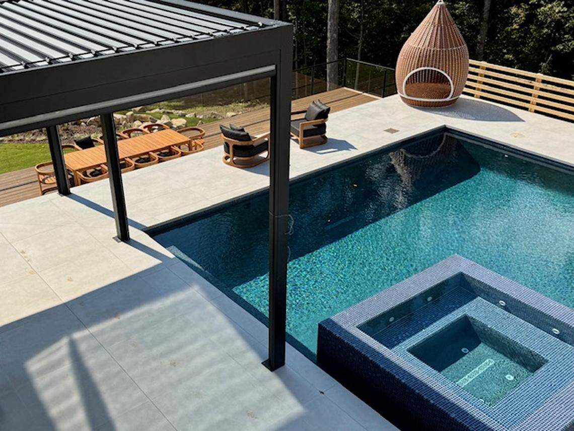 Known as the “Holton House” at 1756 Holton Forest Trail in North Raleigh, it comes with a pool and jacuzzi.