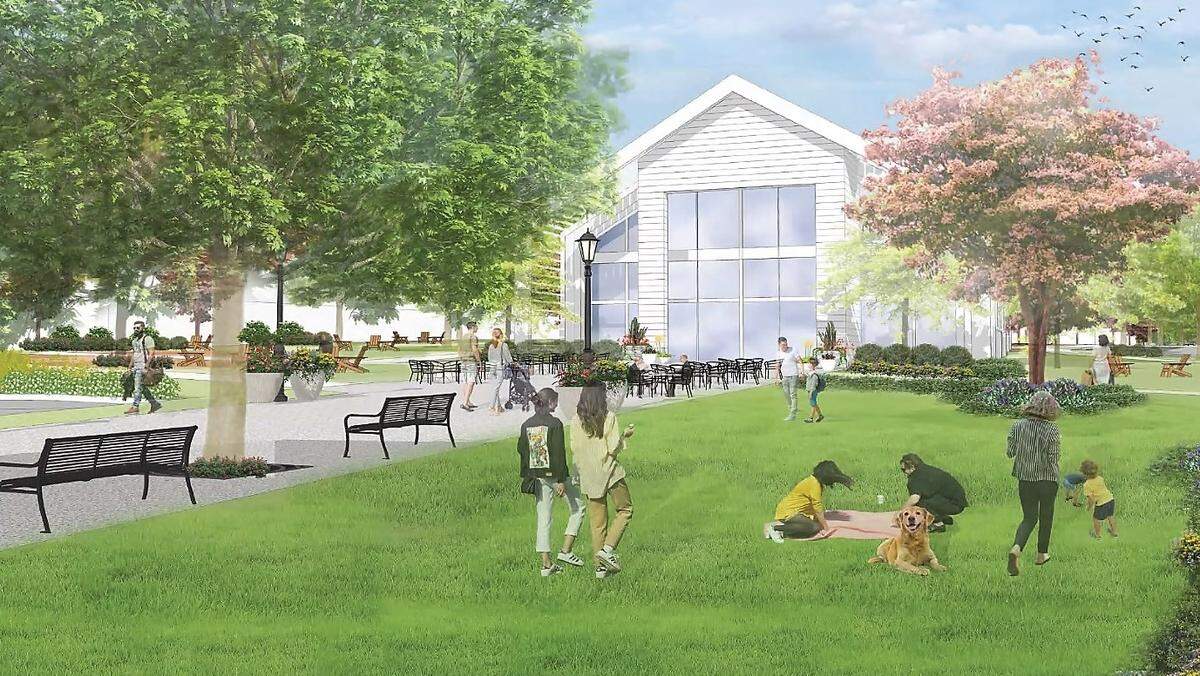 An architect’s rendering shows a potential clubhouse design for the Barbee Chapel apartments in Chapel Hill. The council reviewed the concept plan Wednesday, June 15, 2022, and told the developer to keep working.