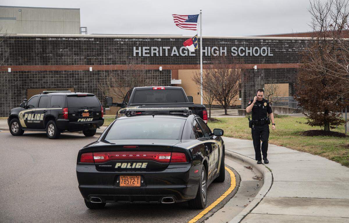 Heritage High School, Heritage Middle School and Heritage Elementary  School were put on lockdown Tuesday, March 20, 2018, because of a threat, according to Wake County schools.