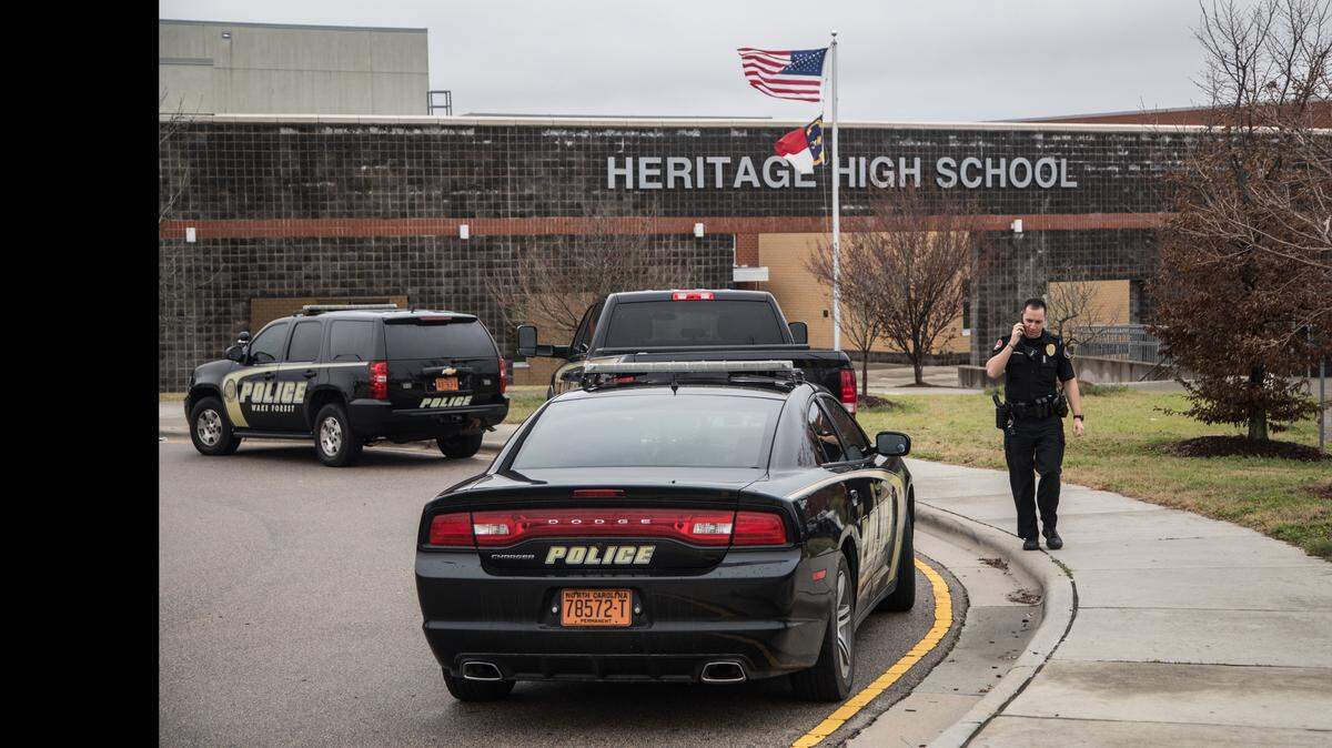 Heritage High School, Heritage Middle School and Heritage Elementary  School were put on lockdown Tuesday, March 20, 2018, because of a threat, according to Wake County schools.