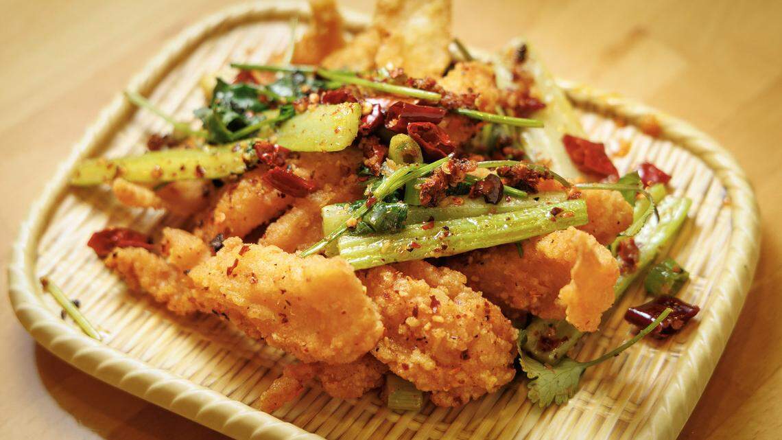 Bamboo Flounder Fish is pictured at Chuan Cafe on Thursday, March 5, 2026, in Raleigh, N.C.