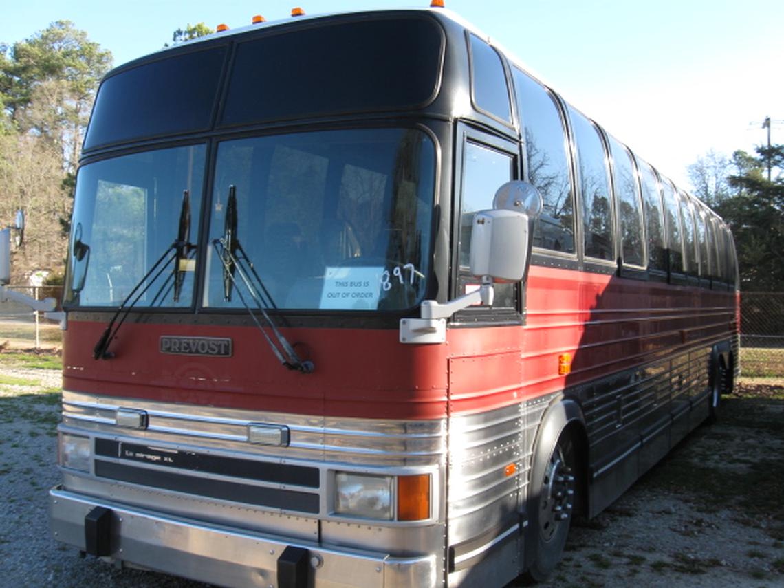 A 1994 Prevost bus that was previously up for auction by North Carolina’s State Surplus.