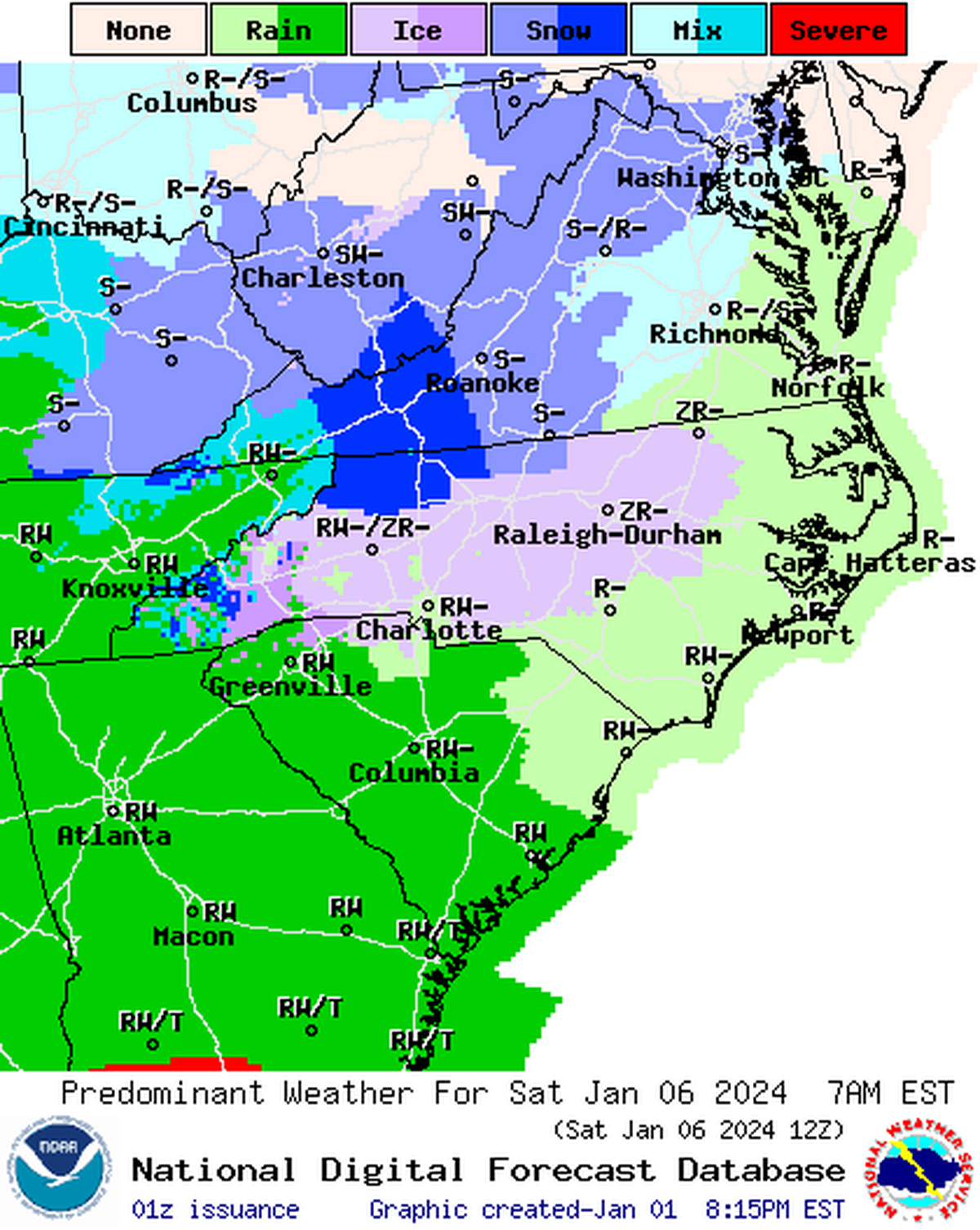 Forecasters say a low-pressure system forming this week over the Gulf of Mexico could bring a mix of precipitation across North Carolina this weekend: freezing rain, rain or snow, depending on temperatures.
