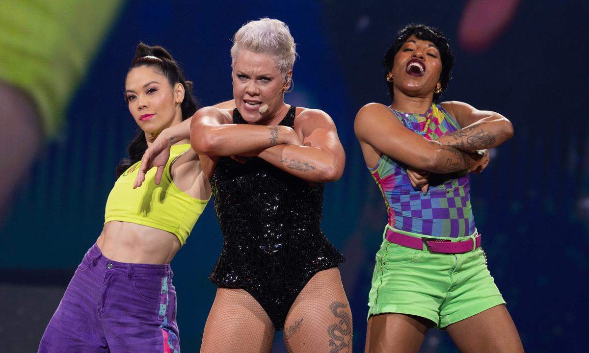 PINK in concert at Raleigh, N.C.’s Lenovo Center, Monday night, November 11, 2024.