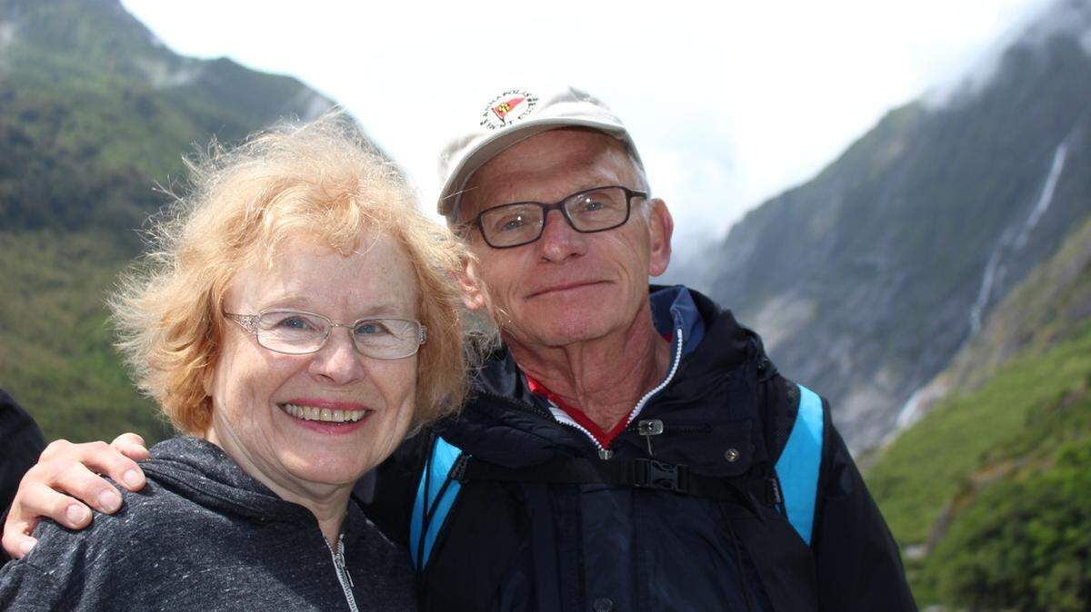 Dr. Gerald Lazarus and his wife Audrey on a trip to New Zealand in 2017.