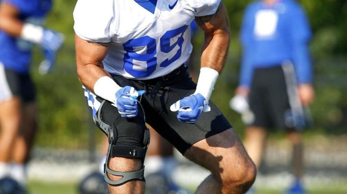 
Duke tight end Braxton Deaver (89) fires up the team at the Blue Devils first football practice in August. This season, Deaver has two catches for 17 yards. 

