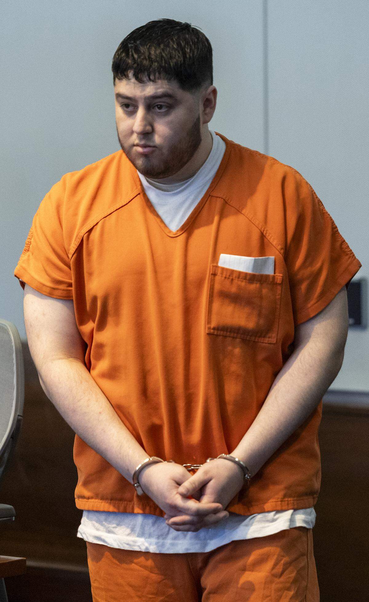Miguel Salguero Olivares, who is charged in the 2012 killing of UNC-Chapel Hill student Faith Hedgepeth, appears in Durham County court for a hearing on Thursday. Salguero Olivares faces charges of first-degree murder, burglary, rape and sexual assault in Hedgepeth’s death.