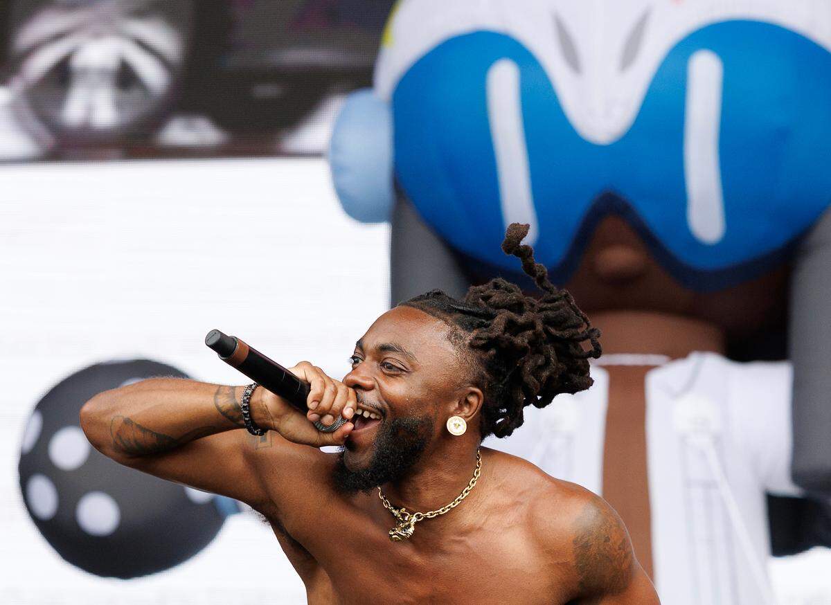 EARTHGANG performs during the fifth Dreamville Festival on Sunday, April 6, 2025, at Dorothea Dix Park in Raleigh, N.C.