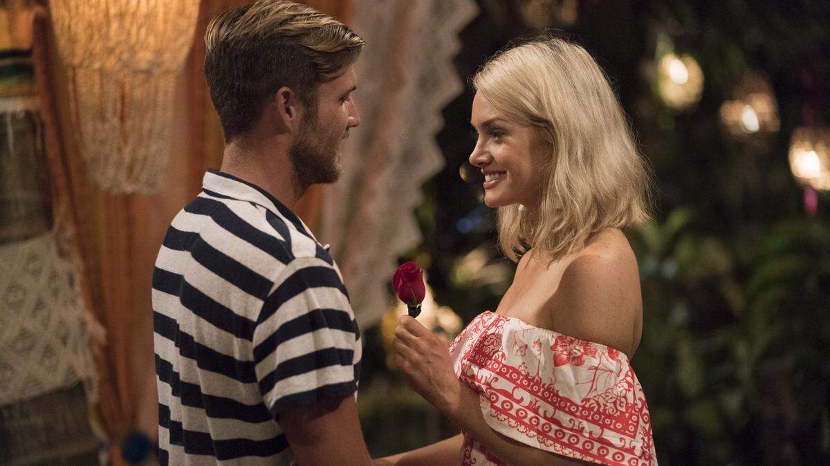 Jordan Kimball, left, and Jenna Cooper from an episode of “Bachelor in Paradise” airing Aug. 28, 2018.