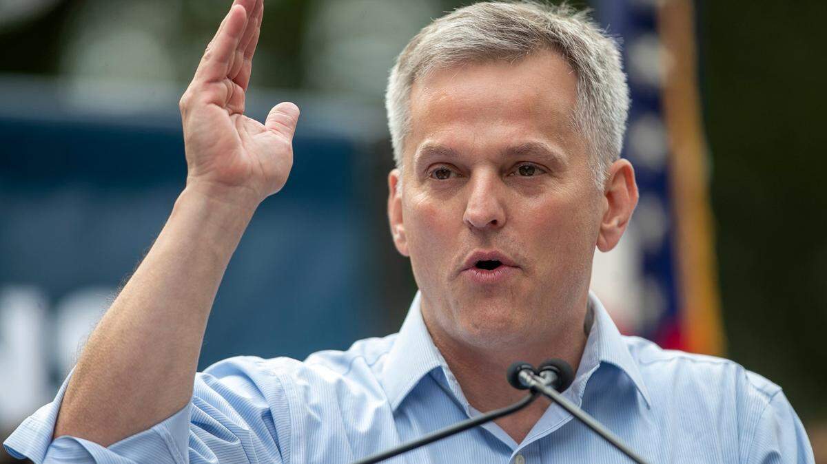 North Carolina Attorney General Josh Stein addresses the crowd during a rally where North Carolina Roy Cooper vetoed SB 20, legislation that would restrict abortions in North Carolina, on Saturday, May 13, 2023 in Raleigh, N.C.