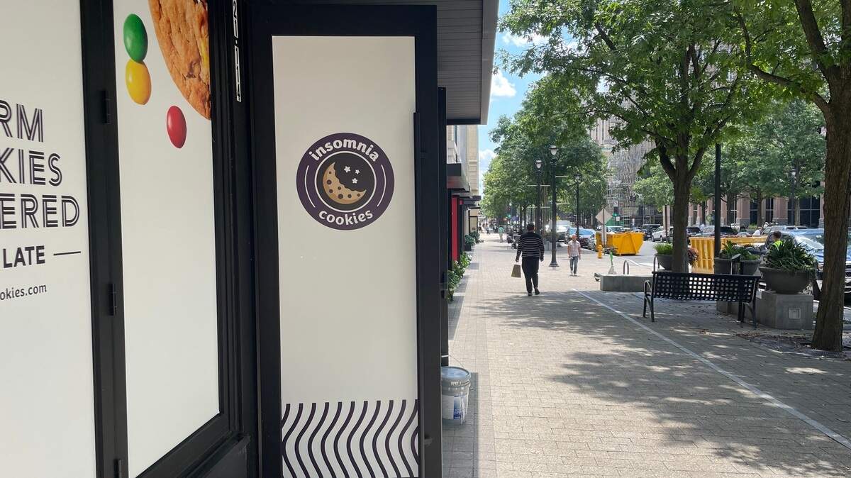 A new Insomnia Cookies is opening on Fayetteville Street in downtown Raleigh, North Carolina.