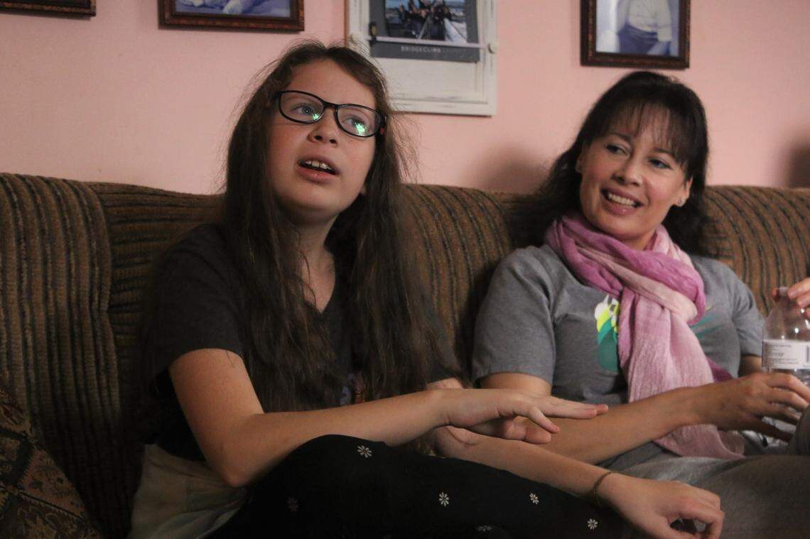 Masha Hrebenyk and her mother, Viktoria Hrebenyk, talk about adapting to life in the United States after fleeing their home in Ukraine with their belongings in a single suitcase. They now live in Charlotte, N.C., where some adjustments have been a struggle.