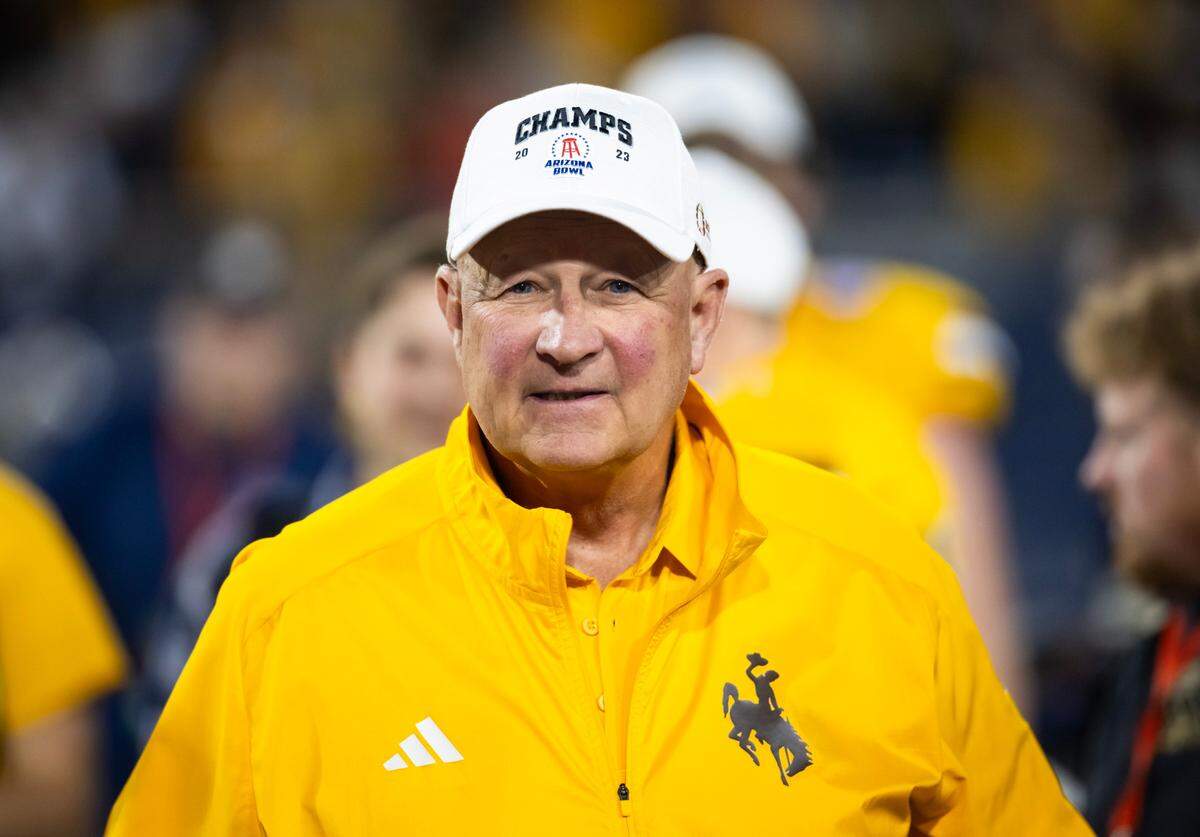 Wyoming Cowboys head coach Craig Bohl against the Toledo Rockets during the Arizona Bowl at Arizona Stadium.
