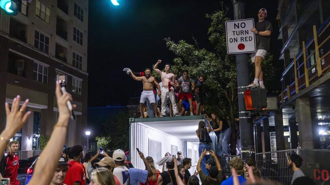 Triangle fans erupt in celebration after Carolina Hurricanes take home Stanley Cup