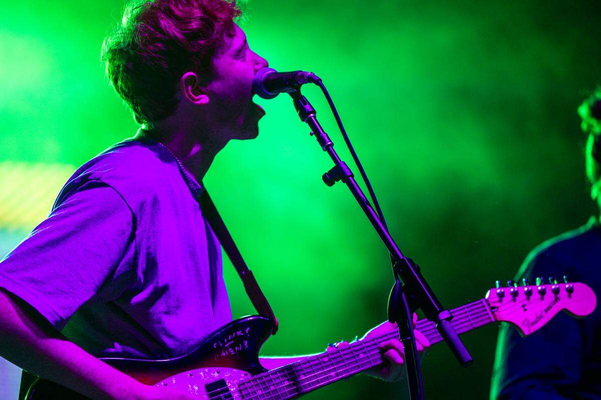 King Krule performs Thursday, Sept. 7 2023 at Moore Square in Raleigh during the annual Hopscotch Music Festival.