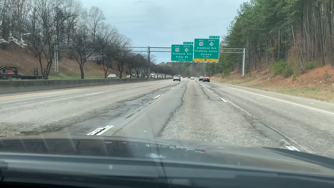 A 5-mile of Raleigh’s I-440 Beltline where the asphalt is crumbling and sloughing off the road will soon get some overdue attention, with repaving set to begin in April. Here’s a closer look at that stretch of highway.