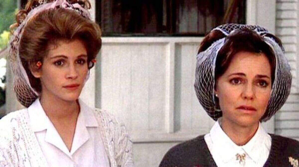 “Steel Magnolias” stars Julia Roberts, left, and Sally Field. The film was released in 1989.