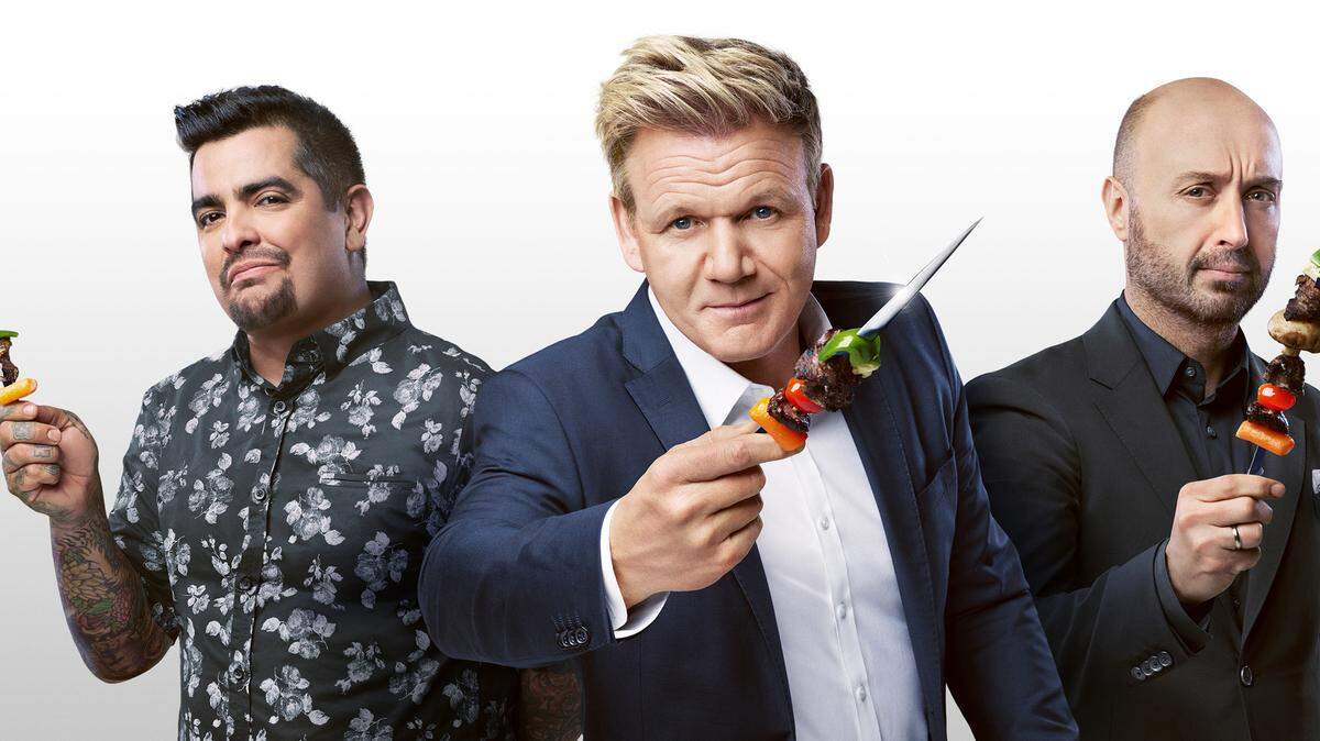 (L-R): Judges Aarón Sánchez, Gordon Ramsay and Joe Bastianich in the all-new season of "MasterChef" on Fox.