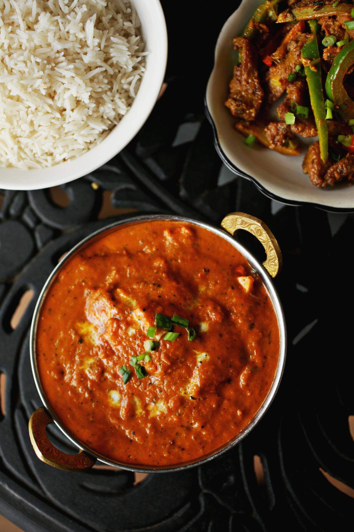 Everest Nepali Kitchen’s butter chicken, bottom left, and chicken tom yum jalfrezie, a Thai-Indian fusion dish perfumed with tropical herbs and spices. In some ways, Cary’s culinary landscape has seen the most dramatic change of all. The town has in just a few decades morphed into a multicultural rainbow.