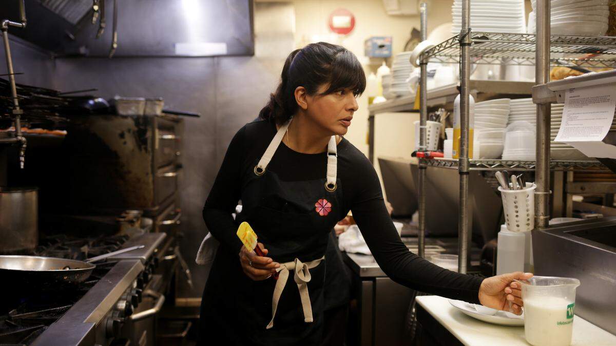 Chef Cheetie Kumar makes gajrela in her downtown Raleigh, NC, restaurant Garland in 2018.