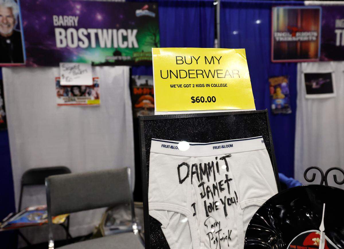 One of the items Barry Bostwick offers for sale is seen during GalaxyCon on Saturday, July 27, 2024.