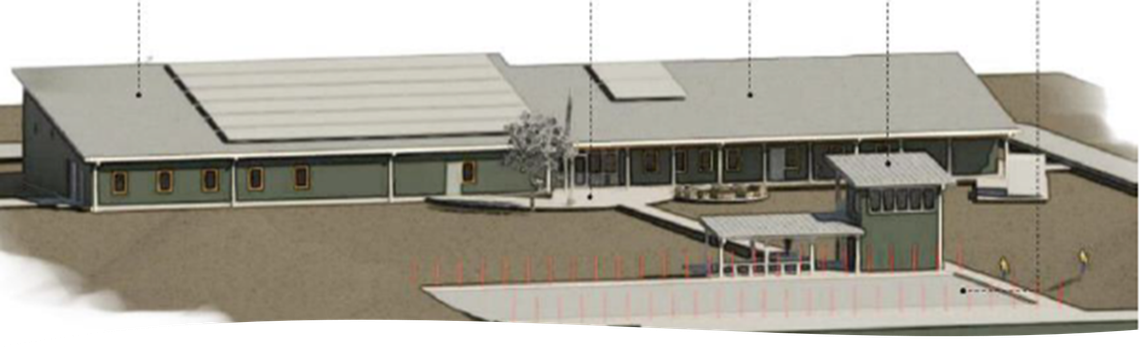 A mockup of an $18 million training facility the Durham County Sheriff’s Office hopes to build.