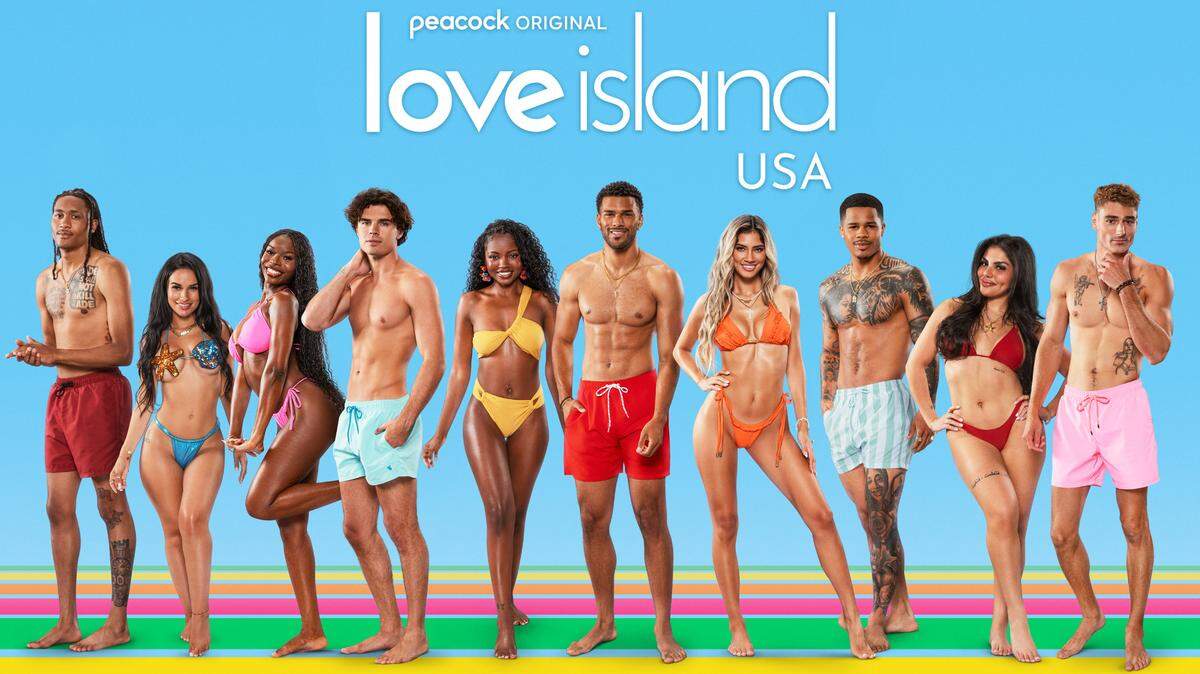 The Season 7 cast of “Love Island USA” on Peacock.